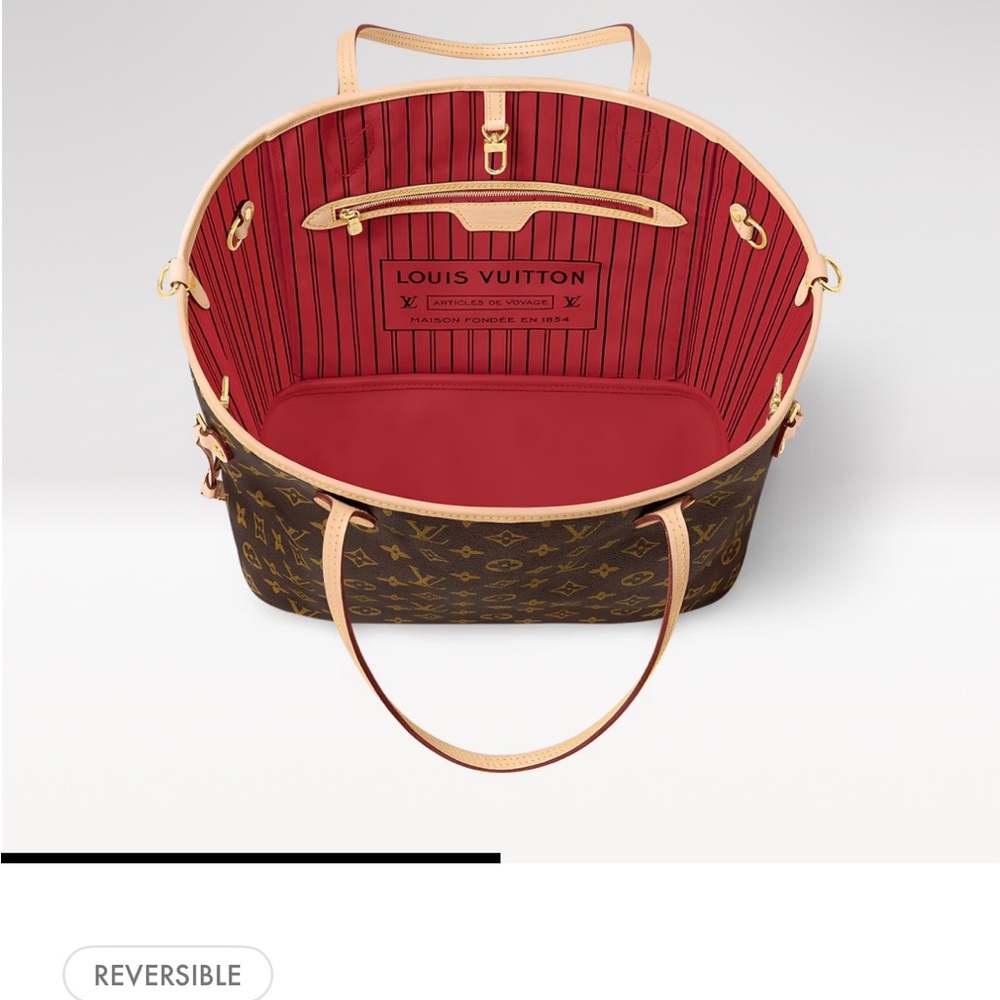 Louis Vuitton Neverfull MM Brown Monogram Reversible Tote Bag